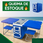 Caixa Cooler 5 em 1 com Mesas e Banquetas